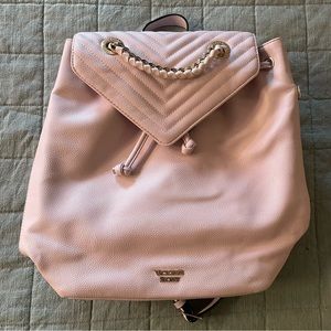 Baby Pink Victoria Secret Leather Backpack